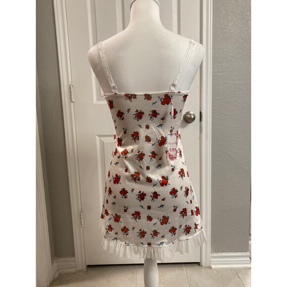 Lingerie Rose Printed Nightie with Thong Size Medium - Picture 5 of 7